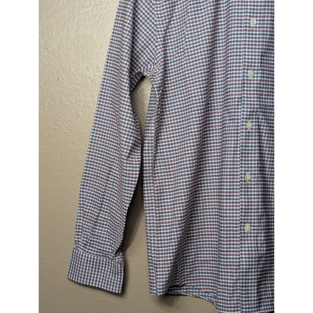 Brooks Brothers Gingham Button Down Shirt Mens M Multi Check Non-Iron Stretch - Picture 10 of 16